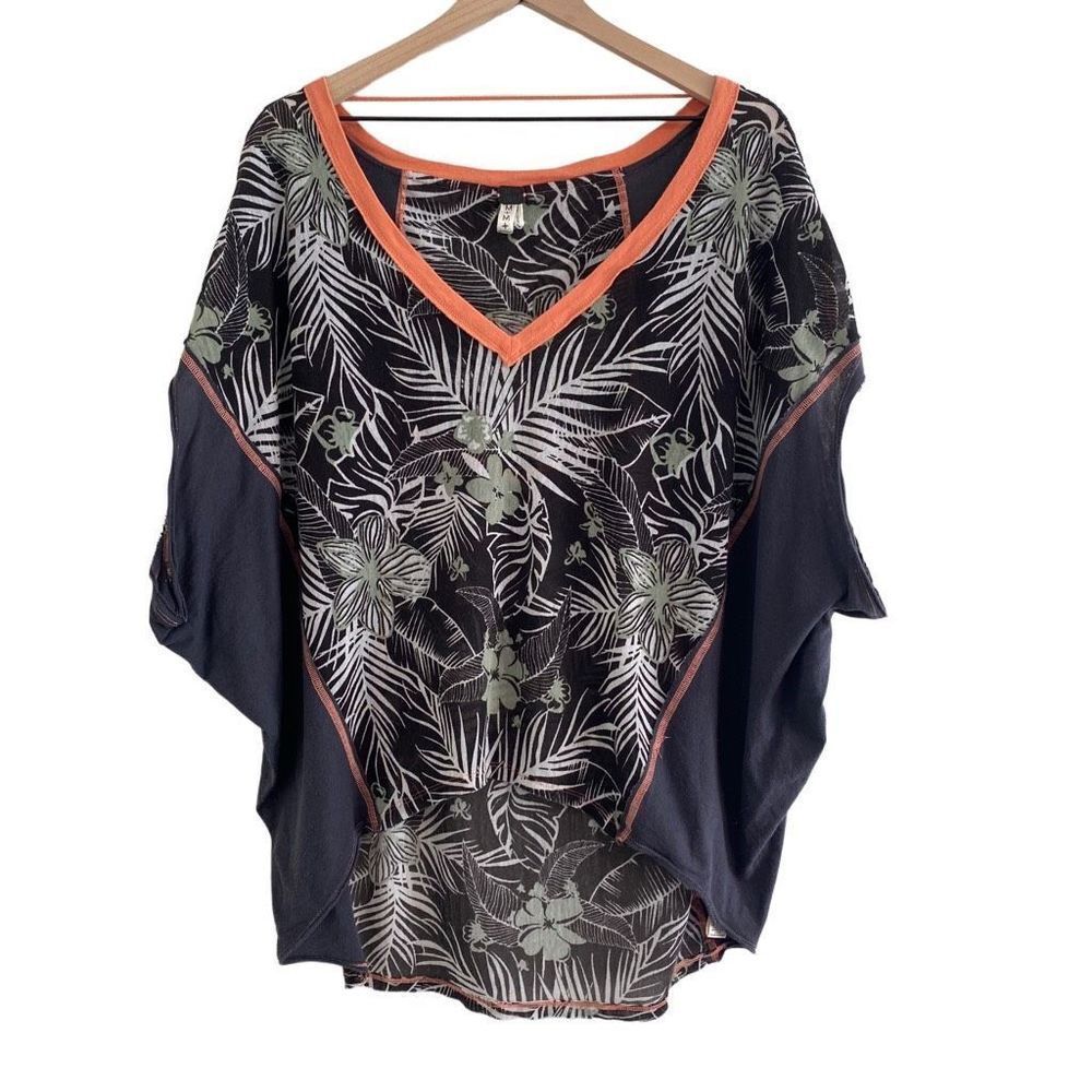 Free People We The Free Medium Oversized Tropical Tunic Shirt